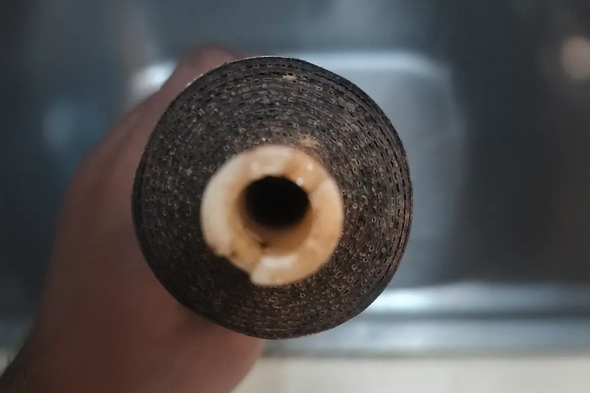 Choked dirty RO membrane before check