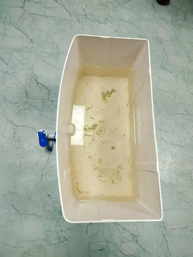 Dirty RO water tank before cleaning